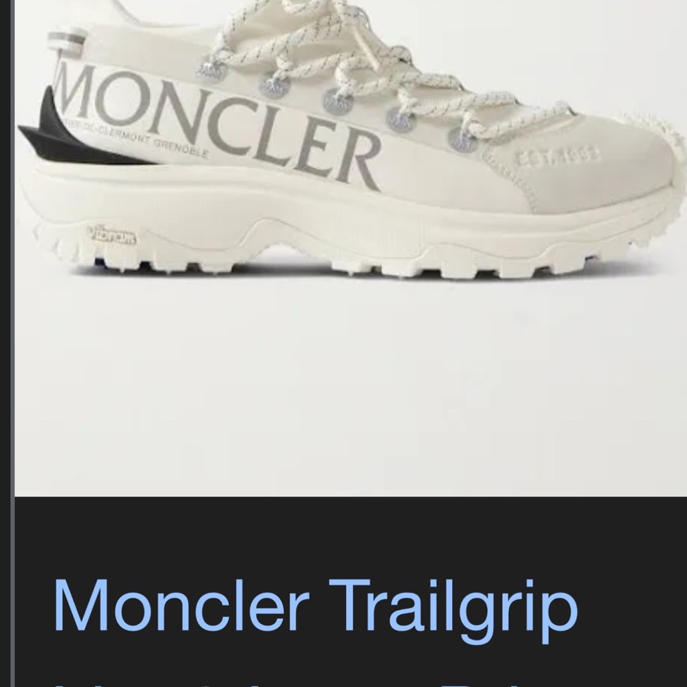 Moncler Trailgrip Athletic Shoes - White and Gray